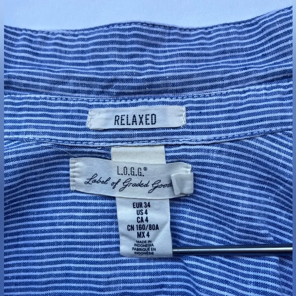 H&M | Striped Linen Blend Shirt - Picture 12 of 16